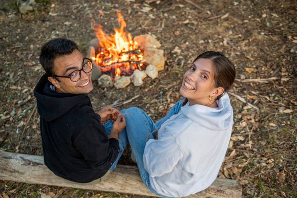 Save the Date em Sintra | Ensaio de Casal Escoteiro no Parque de Belas – Margarida & Diogo